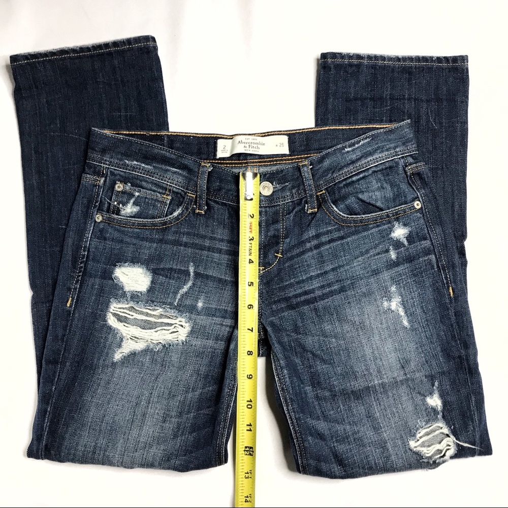 Abercrombie and Fitch Ripped Crop Jeans Size 2 / 26 - Picture 10 of 11